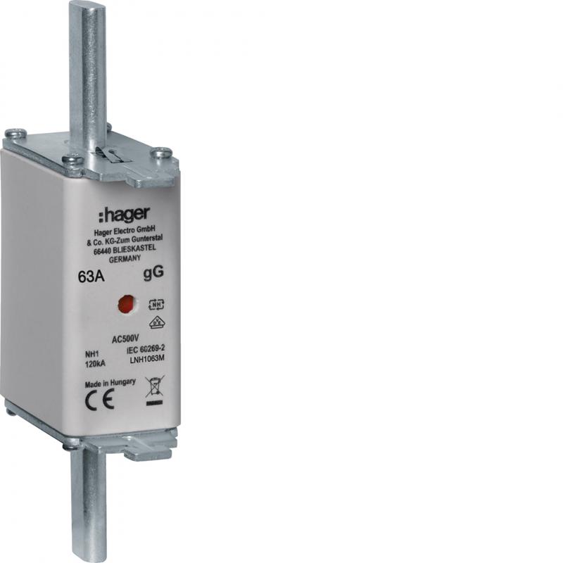 Hager NH-Sicherung NH1C gG 500V 63A K-Melder