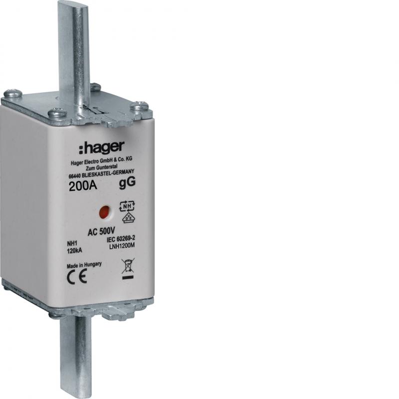 Hager NH-Sicherung NH1 gG 500V 200A K-Melder