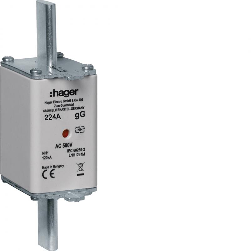 Hager NH-Sicherung NH1 gG 500V 224A K-Melder