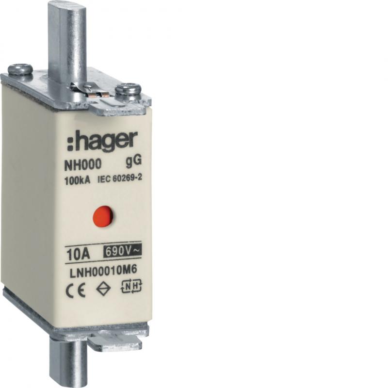 Hager NH-Sicherung NH000 gG 690V 10A K-Melder