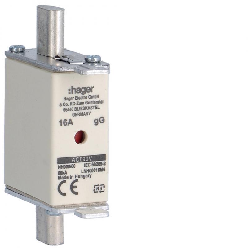 Hager NH-Sicherung NH000 gG 690V 16A K-Melder