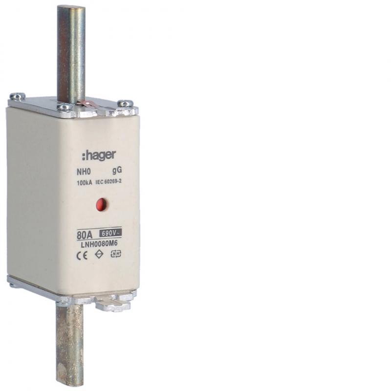 Hager NH-Sicherung NH0 gG 690V 80A K-Melder