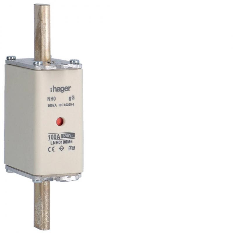 Hager NH-Sicherung NH0 gG 690V 100A K-Melder