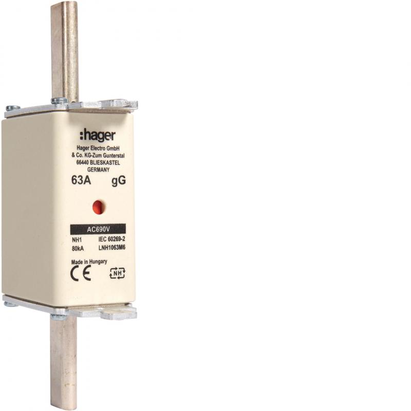 Hager NH-Sicherung NH1C gG 690V 63A K-Melder