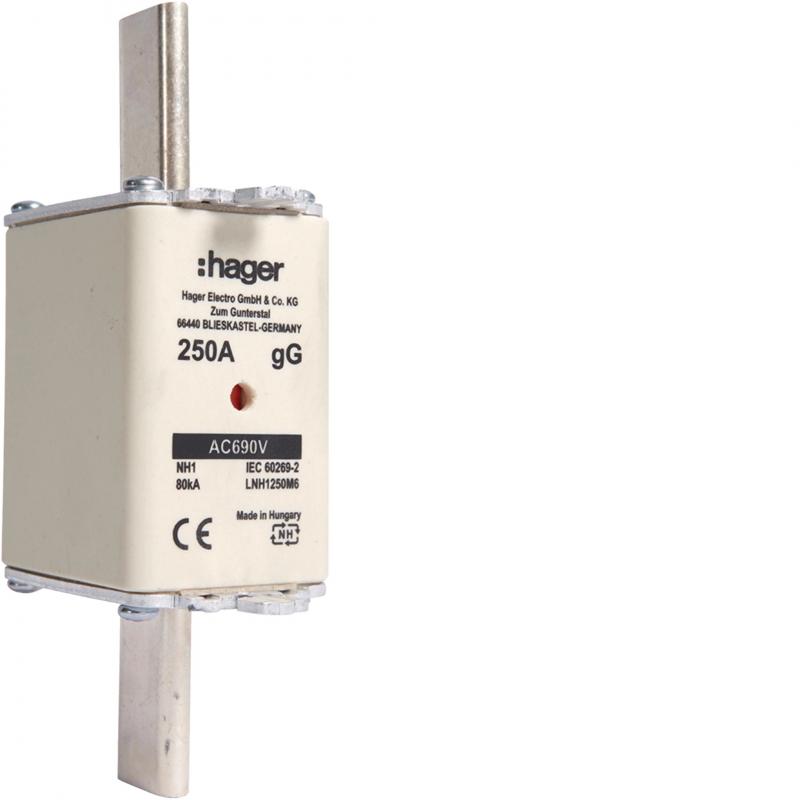 Hager NH-Sicherung NH1 gG 690V 250A K-Melder