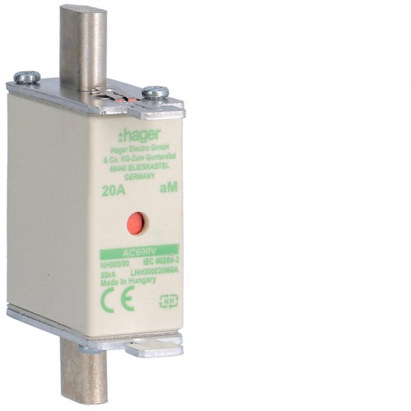 Hager NH-Sicherung NH000 690V aM 20A K-Melder