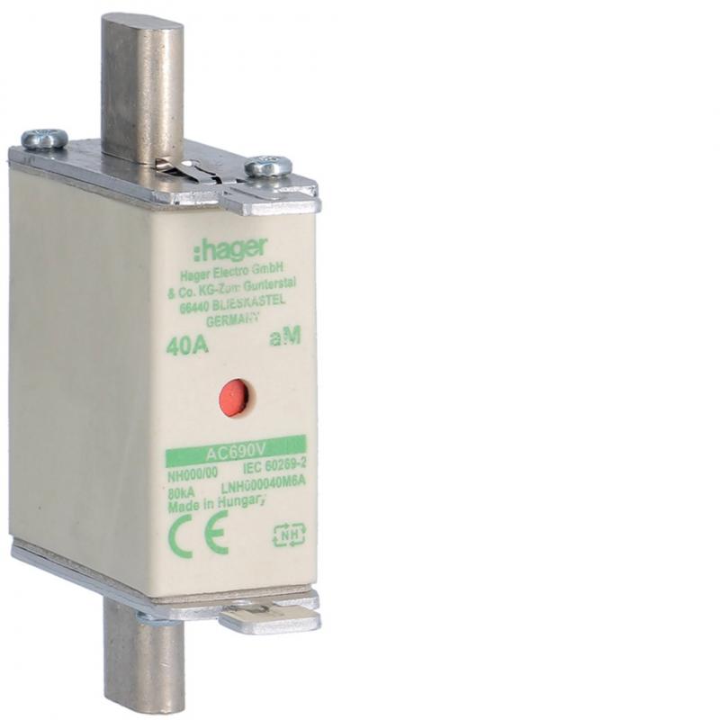 Hager NH-Sicherung NH000 690V aM 40A K-Melder