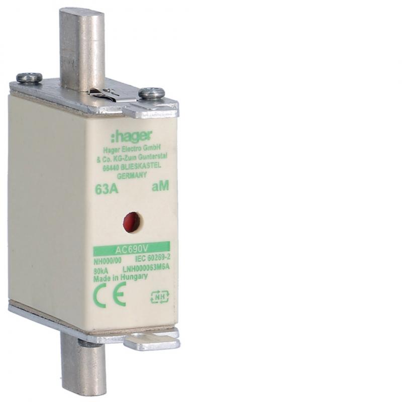 Hager NH-Sicherung NH000 690V aM 63A K-Melder