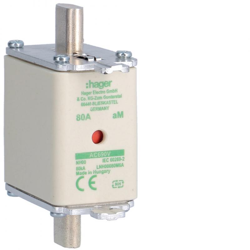 Hager NH-Sicherung NH00 690V aM 80A K-Melder