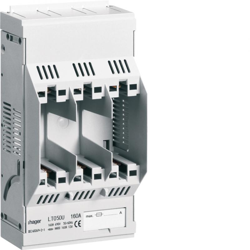Hager NH00-Unterteil 3x160A Mont.pl. 95mm²