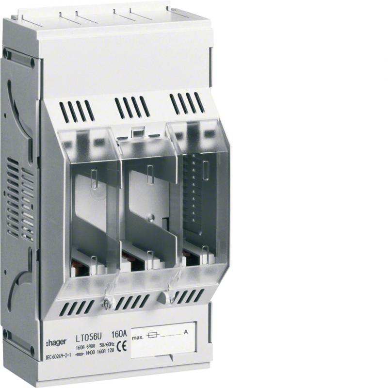 Hager NH00-Unterteil 3x160A SS 60mm 95mm²