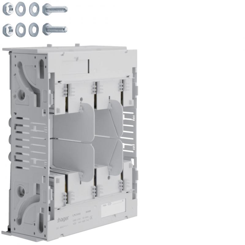 Hager NH2-Unterteil 3x400A Montagepl. M10