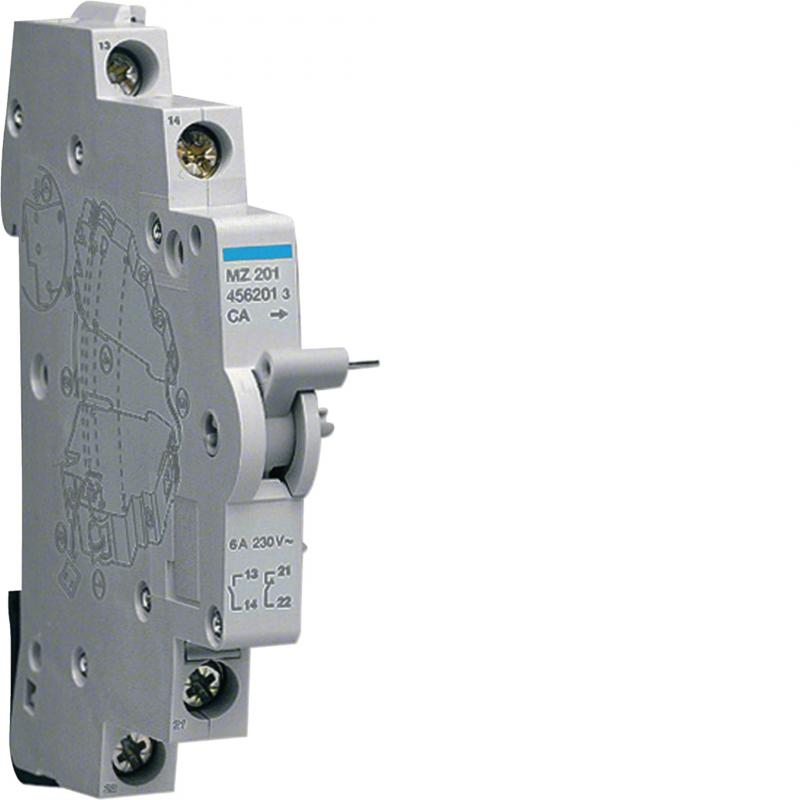 Hager Hilfskontakt / Hilfsschalter für MCB RCBO 125A 1 Schließer und 1 Öffner 6A