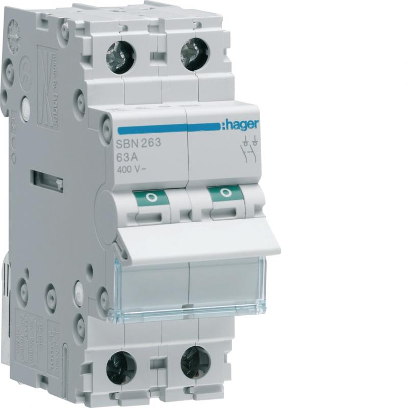 Hager Ausschalter 63A 2S 400V AC 2PLE