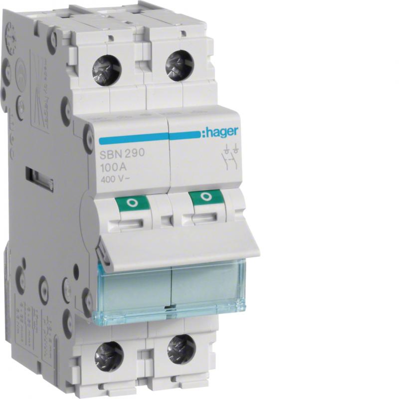 Hager Ausschalter 100A 2S 400V AC 2LE