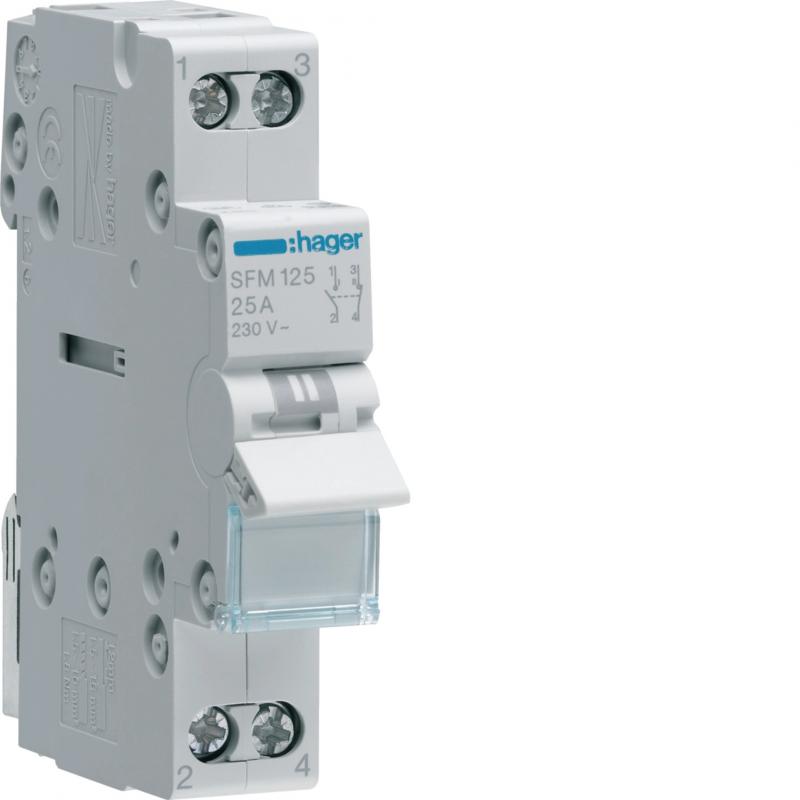 Hager Wechselschalter 25A 1S+1Ö 230V AC 1PLE