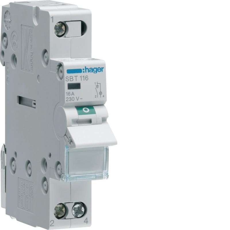 Hager Ausschalter 16A 1S 230V AC Leucht. 1PLE