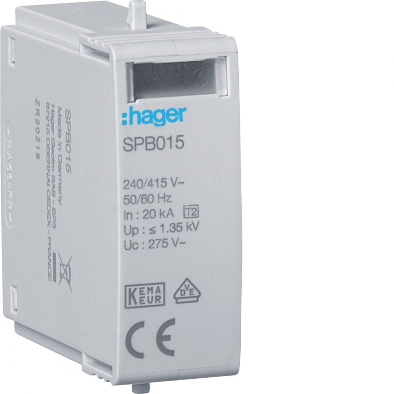 Hager Steckmodul T2 L-N Uc 275V Up 1.35kV