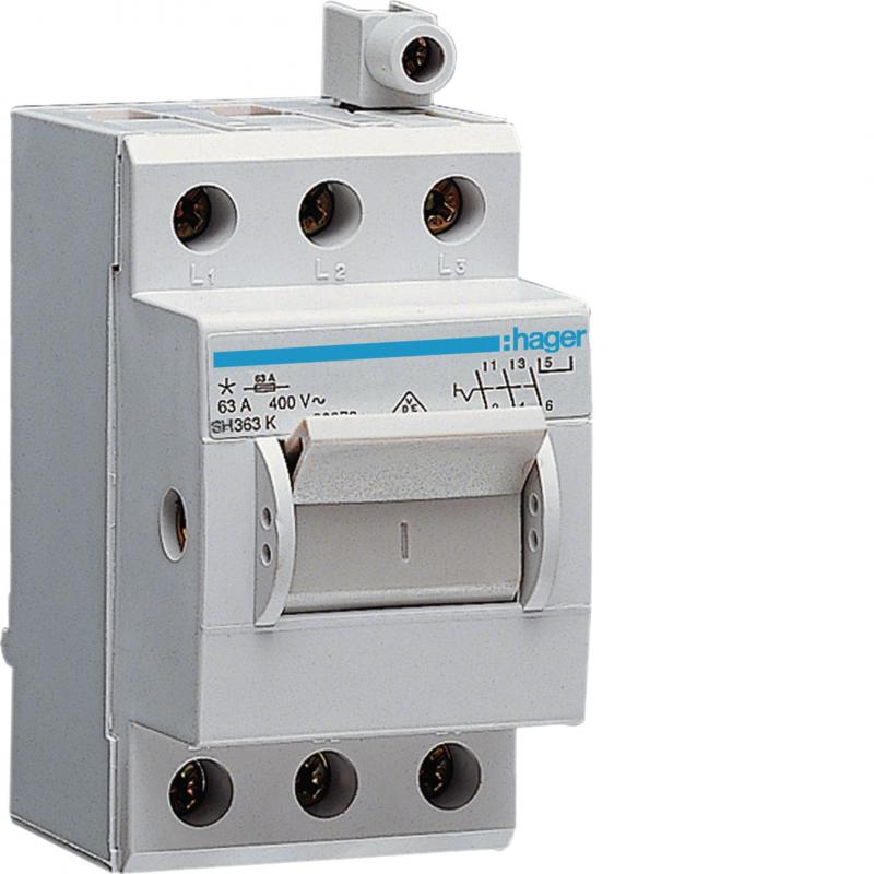Hager Kompaktschalter 63A 3S 400V AC ZK 2,5PLE