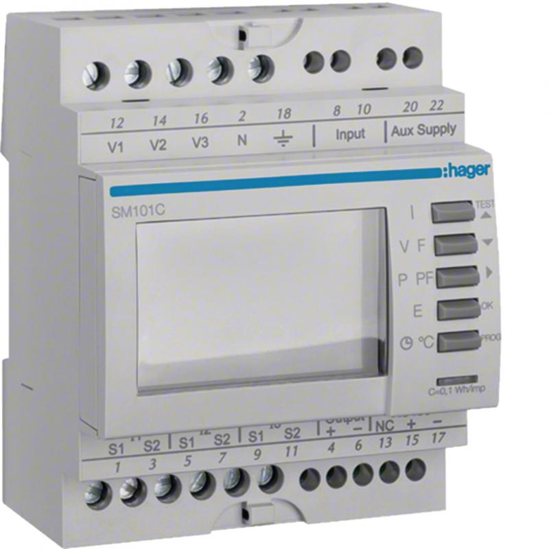 Hager Multimessgerät, 3phasig, Wandler, RS485