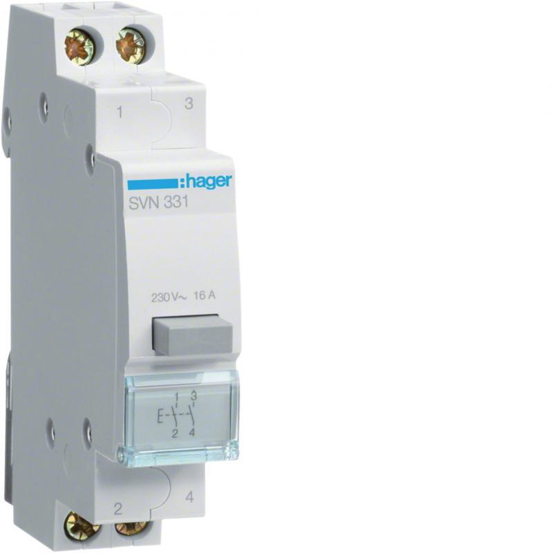 Hager Taster 16A 2S 230V AC 1PLE