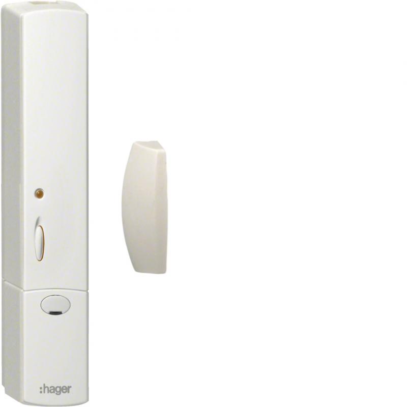 Hager Funk Fensterkontakt mit Batterie, weiß