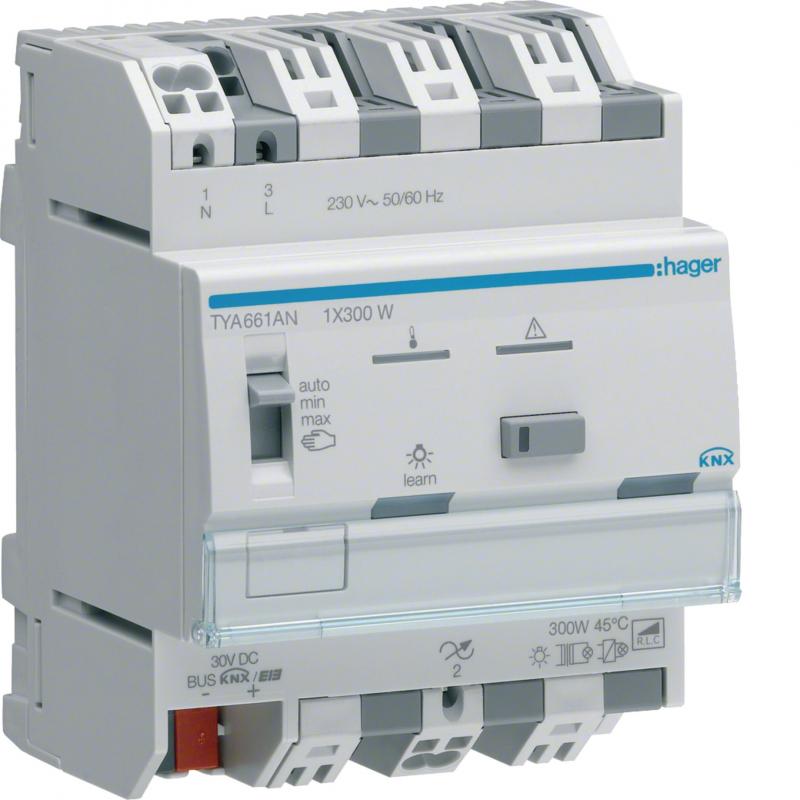 Hager Univ.-Dimmaktor 1f KNX, 1x300W