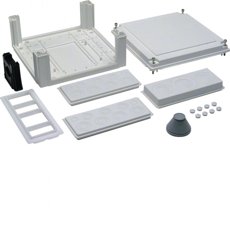 Hager Kabelanschlusskasten, univers, 324x307x149mm, IP54, SKII, seitlich leer