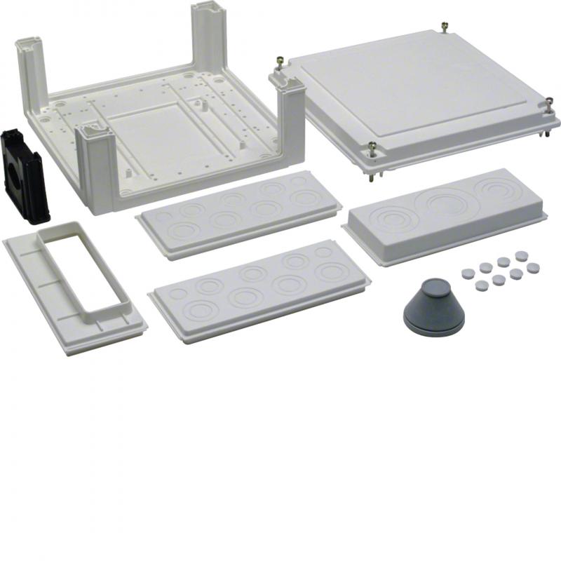 Hager Kabelanschlusskasten, univers, 324x307x149mm, IP54, SKII, unten leer