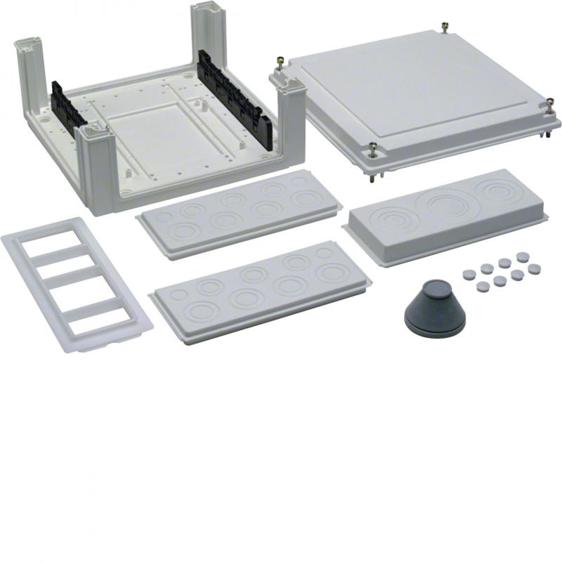Hager Kabelanschlusskasten, 324x307x149mm, IP54, SKII, für SaS-Träger-40mm, seit