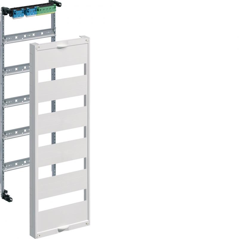 Hager Einbausatz Feldverteiler UP, 5-reihig, univ.FW, mit Hutschienen, 750x250mm