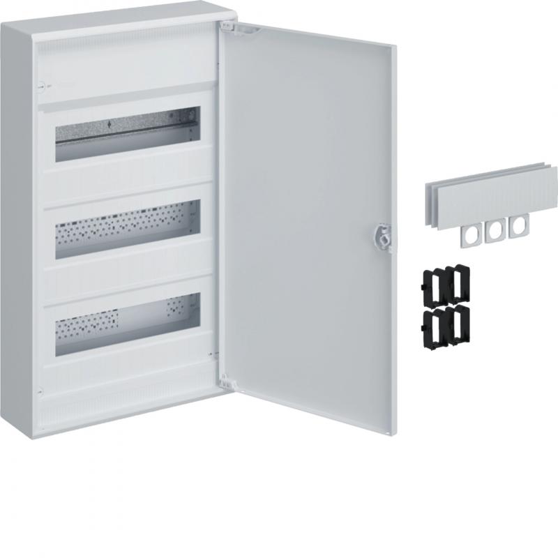 Hager Kleinverteiler volta, Aufputz, 3x12 PLE, IP30, SKII, Tür und RJ45-Buchse