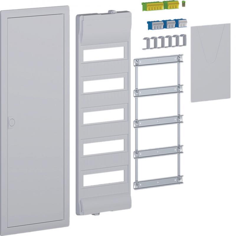 Hager Ausbaupaket,Volta,5x12PLE,m.Rahmen+Tür