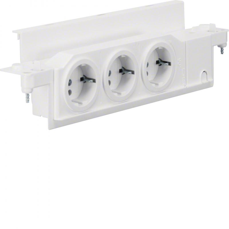 Hager Schuko-Steckdose,volta,UPV,3fach,drehbar