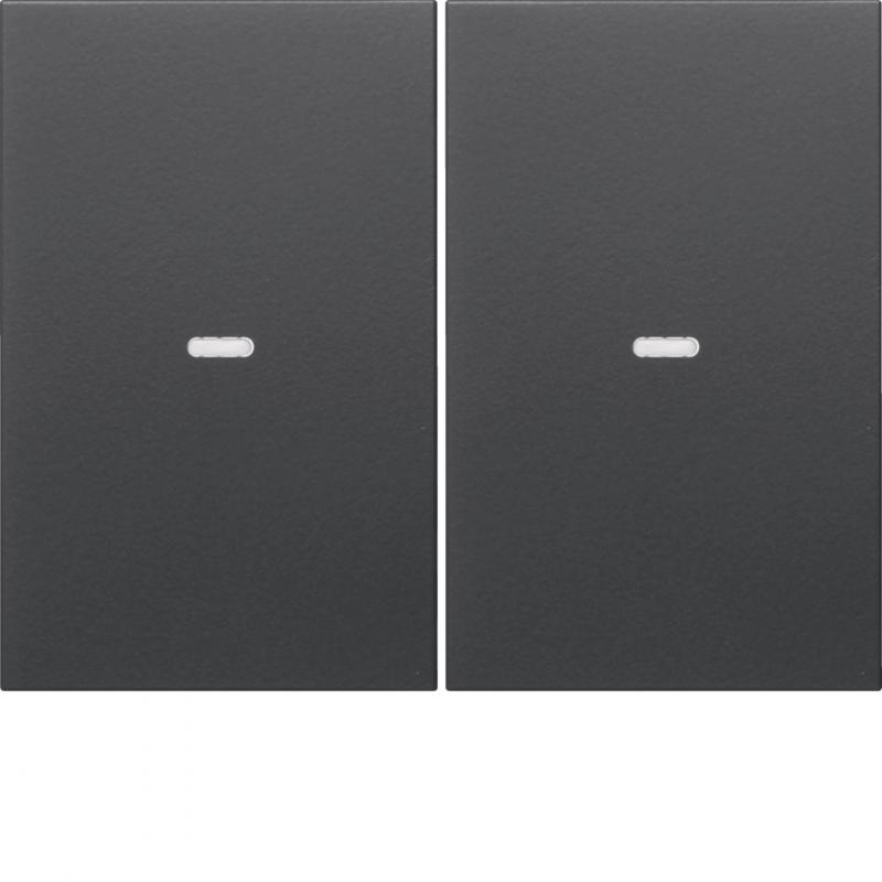 Berker 80960375 Abdeckung 2f. Tastsen.-Modul K.x anth