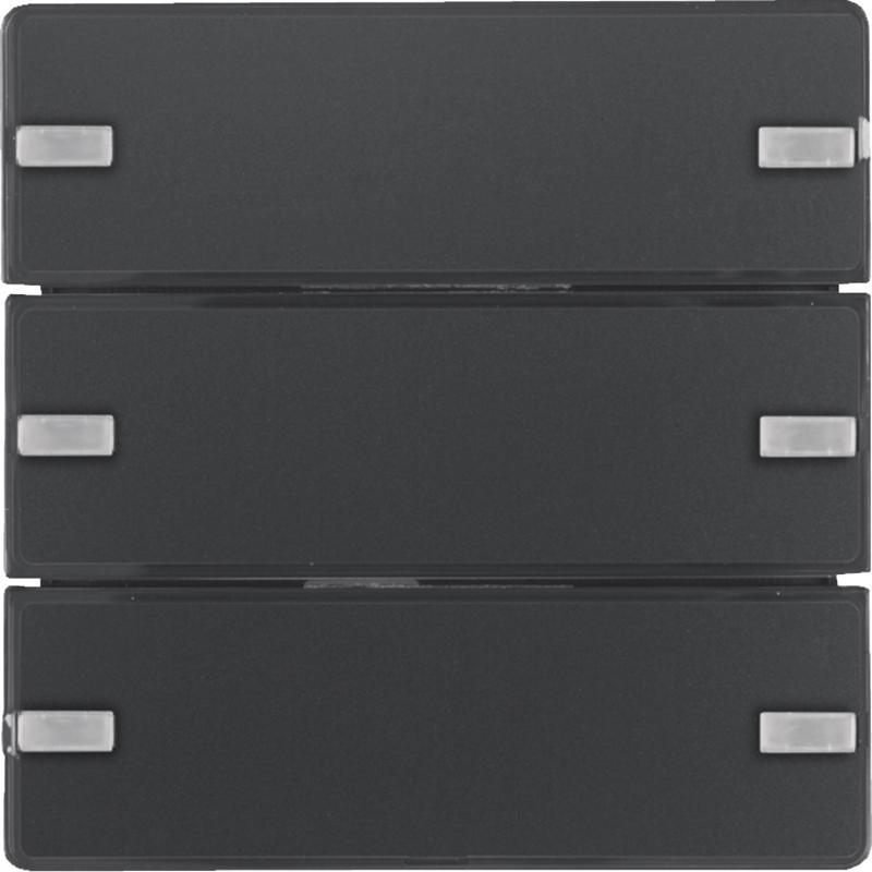 Berker 80143326 KNX Tastsensor 3-fach Komfort mit Beschriftungsfeld KNX Q.x anth