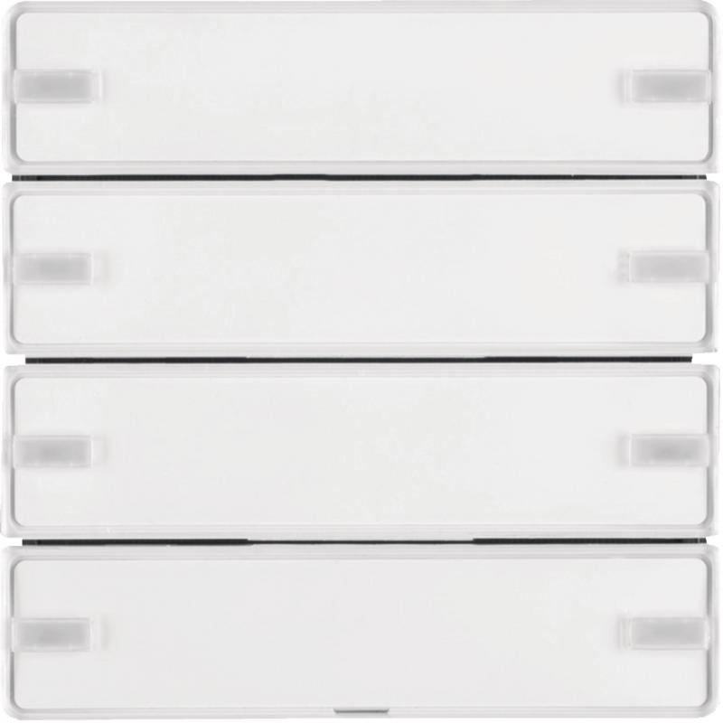 Berker 80144329 KNX Tastsensor 4-fach Komfort mit Beschriftungsfeld für Q.x, pol