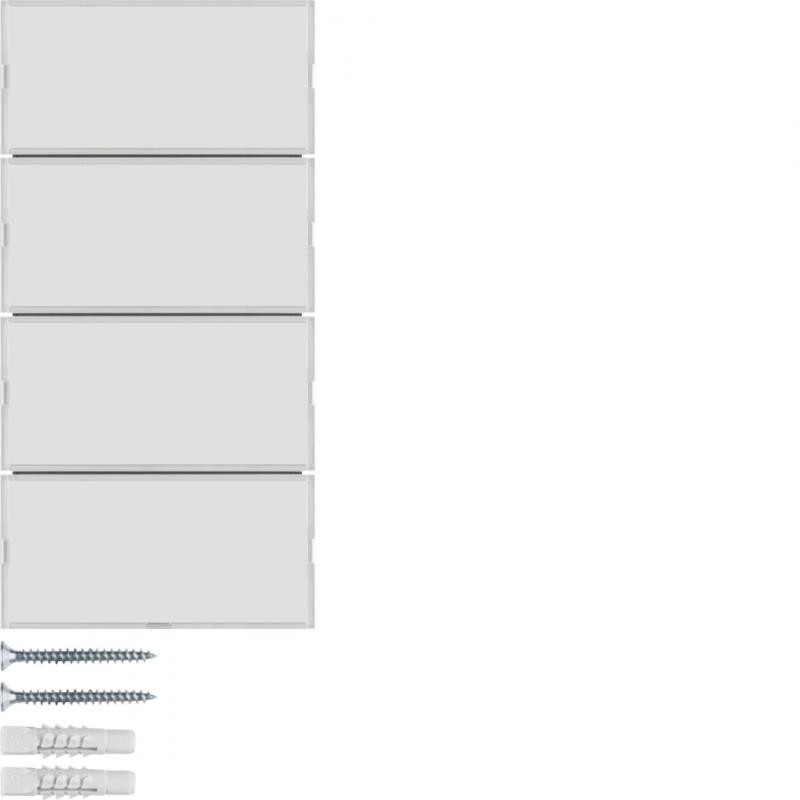 Berker 80164780 KNX Tastsensor 4-fach Komfort mit Beschriftungsfeld KNX S.1/B.x