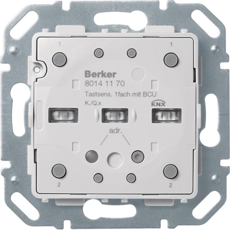 Berker 80141170 KNX Tastsensor-Modul 1-fach mit integriertem Busankoppler Q.x/K.