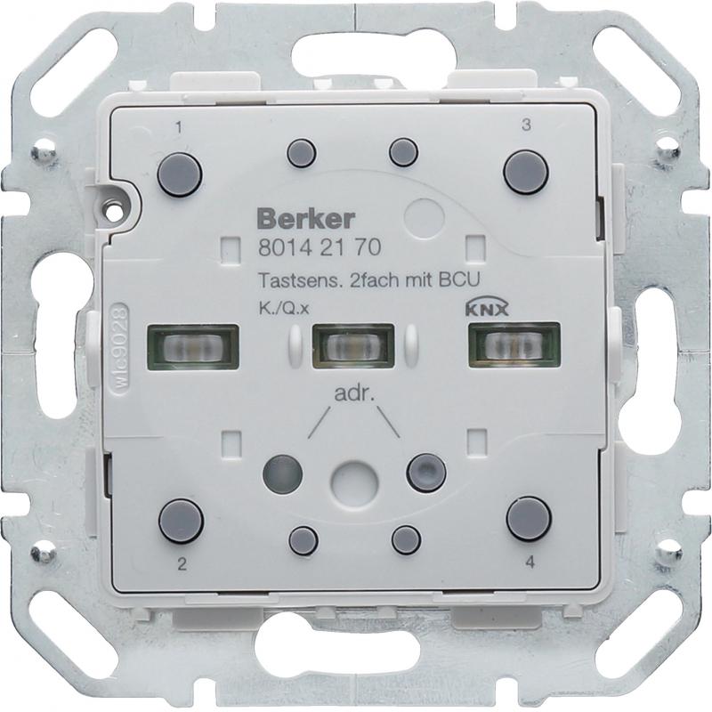 Berker 80142170 KNX Tastsensor-Modul 2-fach mit integriertem Busankoppler KNX Q.