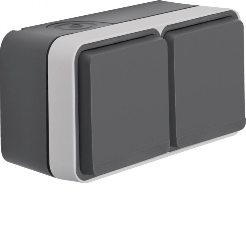 Hager Steckdose SK-S 2f waag e BS KD 2E W.1 gr