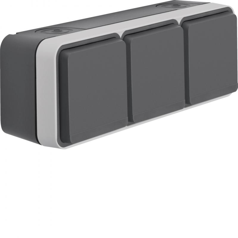Hager Steckdose SK-S 3f waag e BS KD AP W.1 gr