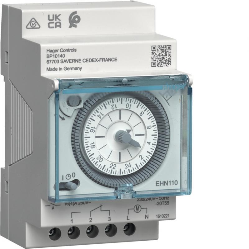 Hager Tagesschaltuhr,1W/16A,3PLE,analog