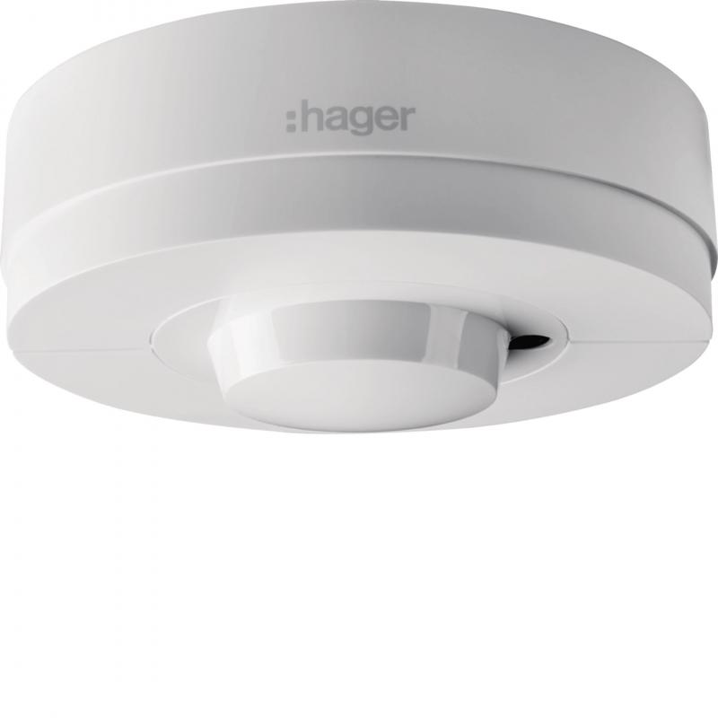 Hager Bewegungsmelder HF IP54 Aufbau 360° On/Off für Lichtsteuerung Innenbereich
