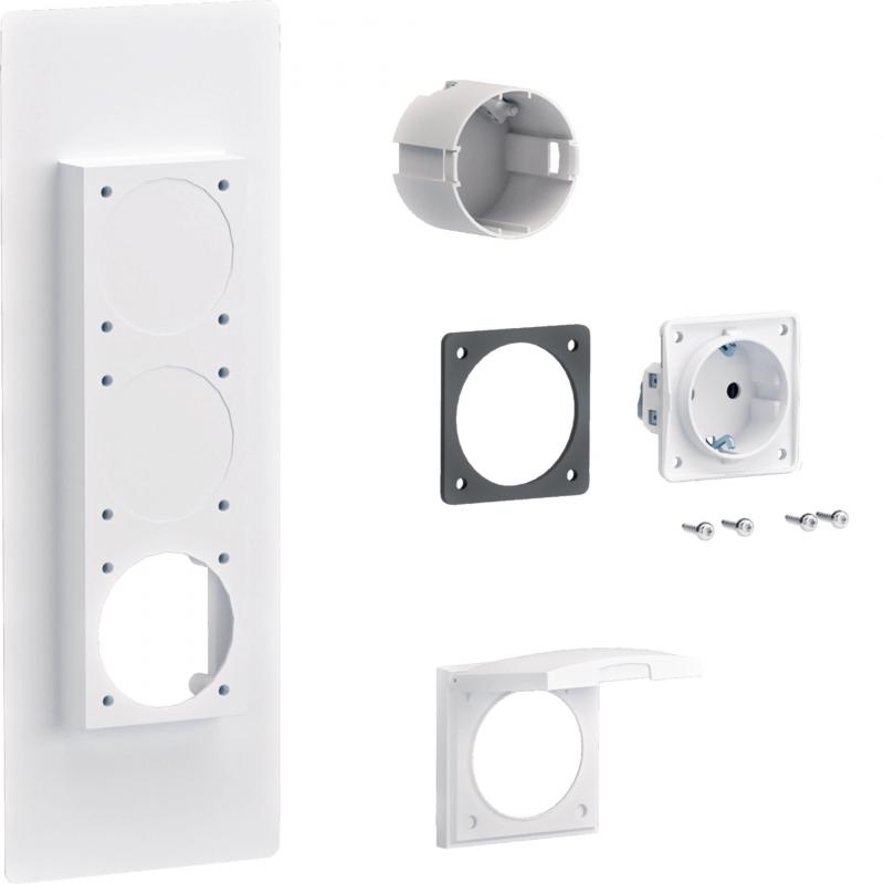 Hager Steckdosenflansch,universZ,Schuko