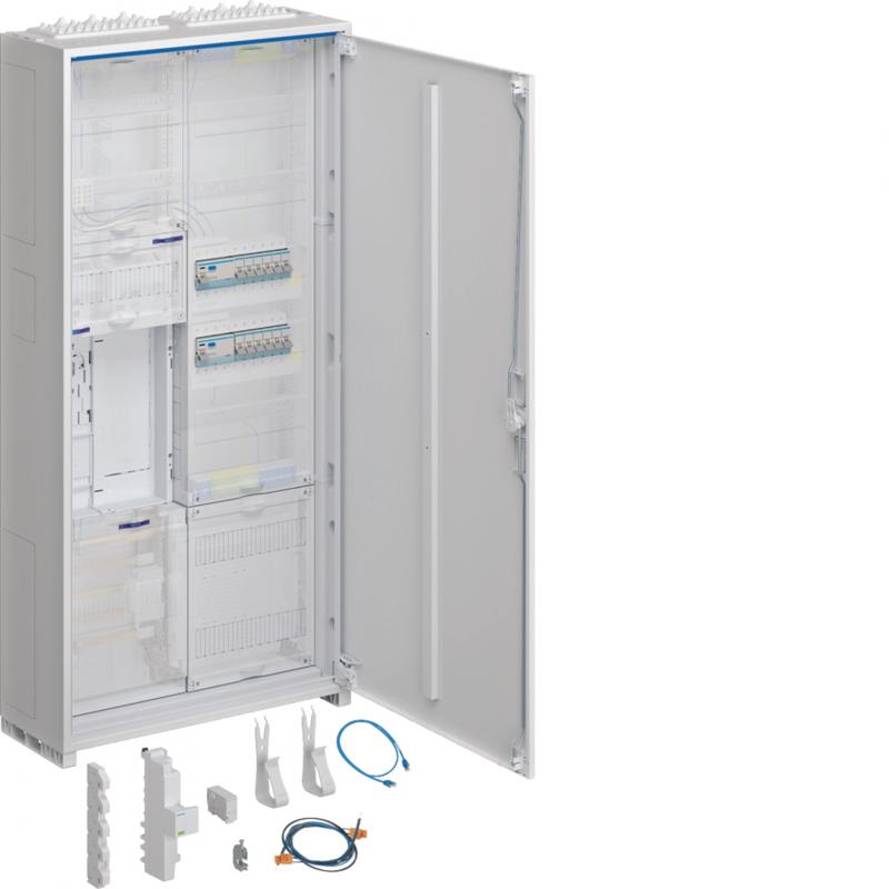 Hager Komplettschrank, univ.Z, 1 ZP, BKE-I, APZ, VT5, H=1100mm, 2-feld., ÜSS, ES