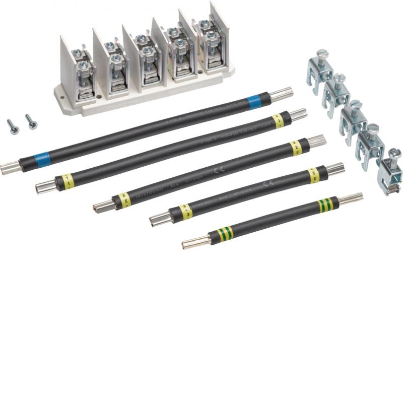 Hager Anschlusssatz, uni.Z, 5-p., Klemmb. 35-95mm², Kab. 50mm², f. U84LU, Einsp.