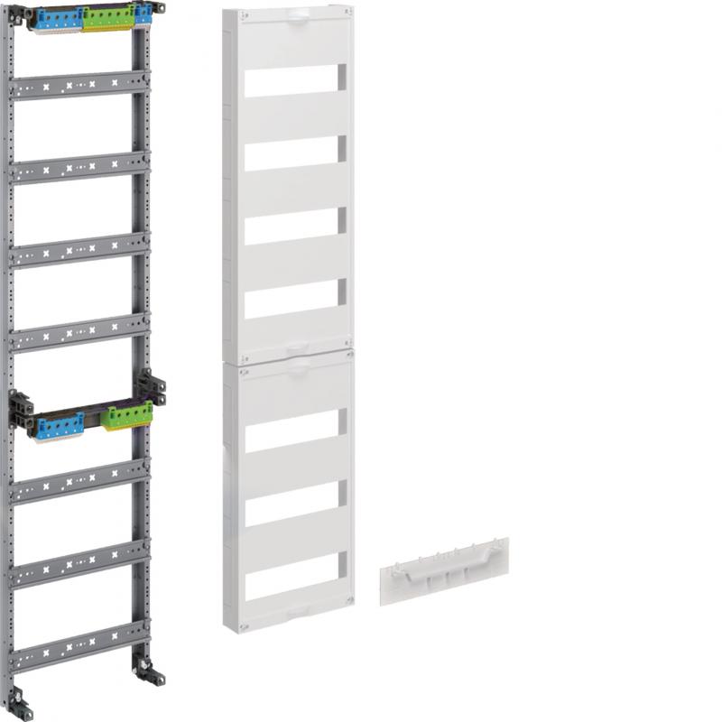 Hager Verteilerfeld, univers Z, Höhe 1050mm, 7-reihig, 1-feldig, PE/N waagerecht