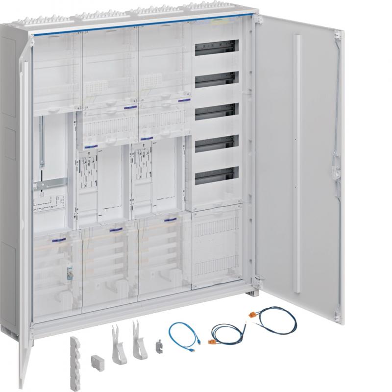 Hager Komplettschrank, univers Z, 2ZP, 1 SG, BKE-I, APZ, VT5, H=1100 mm, 4-feldi