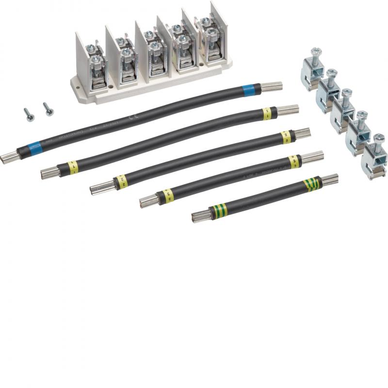 Hager Anschlusssatz, uni.Z, 5P., Klemmb. 35-95mm², Kab. 50mm², f. U84LU, Einsp.